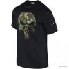 Tee Shirt Punisher Woodland (6 Coloris) (Taille XL, Couleur Noir)