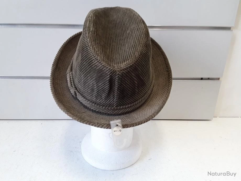 AXEL6710 CHAPEAU FAVORY VERT VELOURS TAILLE 61 NEUF