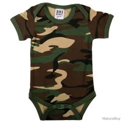 BODY / BARBOTEUSE BEBE MANCHES COURTES CAMOUFLAGE WOODLAND 101 INC JUNIOR