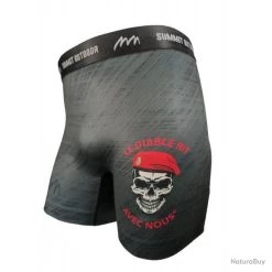 BOXER / SHORT / CALEÇON SUBLIME NOIR ET GRIS LE DIABLE RIT AVEC NOUS SUMMIT OUTDOOR