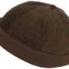 Bonnet Docker Velours Marron En Coton Chapelier Hodack Taille Unique Marron