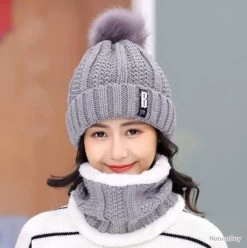Bonnet Et Cache Coup, Collection FEMME 2022 Coloris GRIS ....LIVRAISON OFFERTE