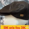 CASQUETTE CUIR "HERMAN" DEREK Marron à Rabats Sur Les Oreilles T 55 24860