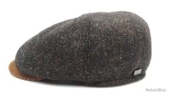 CASQUETTE "MARONE" EN LAINE NOIRE CHINÉE T60