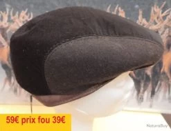 CASQUETTE "MARONE ITALIE" BOMBÉE VELOUR MARRON PATCHWORK 59 BT813-59