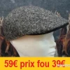 CASQUETTE "MARONE ITALIE" Bombe Gris Chiné 57 BT634-57