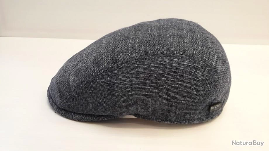 CASQUETTE PLATE EN JEANS T55 1 CASQUETTE PLATE EN JEANS T55