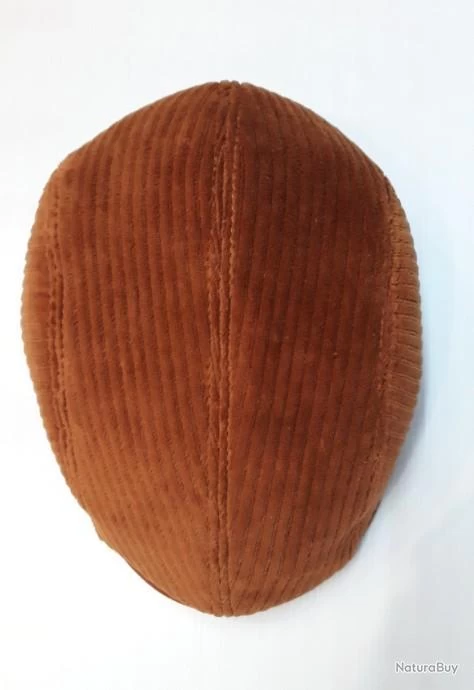 CASQUETTE PLATE "MARONE" EN VELOURS T58 1 CASQUETTE PLATE "MARONE" EN VELOURS T58