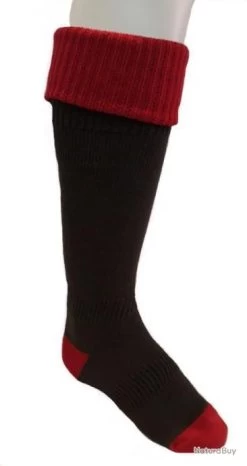 CHAUSSETTES HAUTES 47/48 KAKI/ROUGE