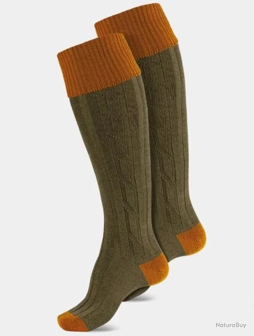 CHAUSSETTES HAUTES OCRE/KAKI 45/47 1 CHAUSSETTES HAUTES OCRE/KAKI 45/47