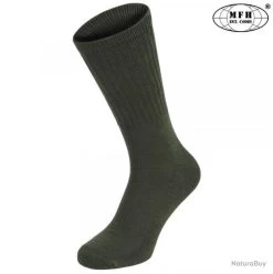 Chaussettes MFH Mi-Hautes Vert Olive- Pointure 39-42 - Lot De 3 Paires