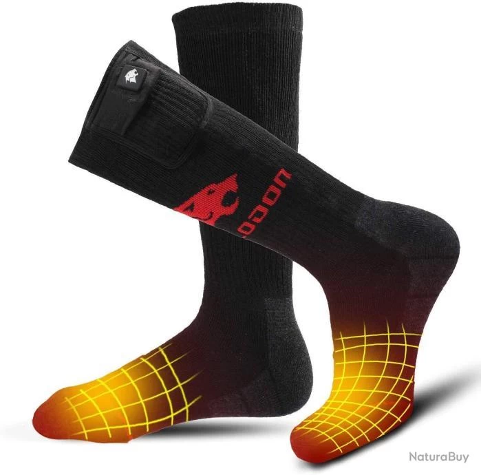 Chaussettes Chauffantes Avoriaz, Savior L Noir 1 Chaussettes Chauffantes Avoriaz, Savior L Noir
