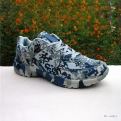 Chaussures Basses , Camo Bleu, Tailles De 38 à 45.