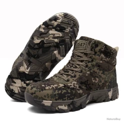 Chaussures Montantes Fourrées Mixte, Camo Kaki, Taille De 37 à 45.