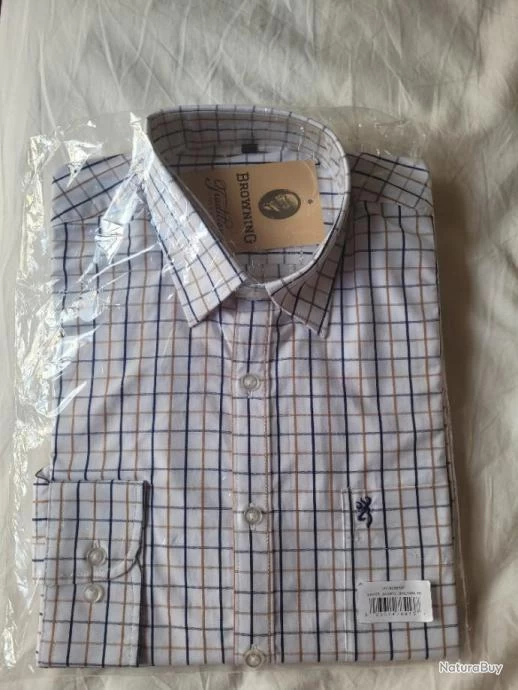 Chemise Browning James Marron Et Bleue