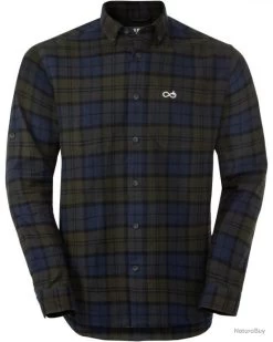 Chemise Everyday Couleur Olive Carreaux Bleu.