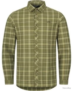 Chemise HunTec TF 20 Couleur Vert Et Beige à Carreaux.