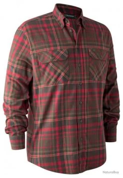 Chemise Marvin Rouge Et Marron à Carreaux Deerhunter Carreaux 41/42