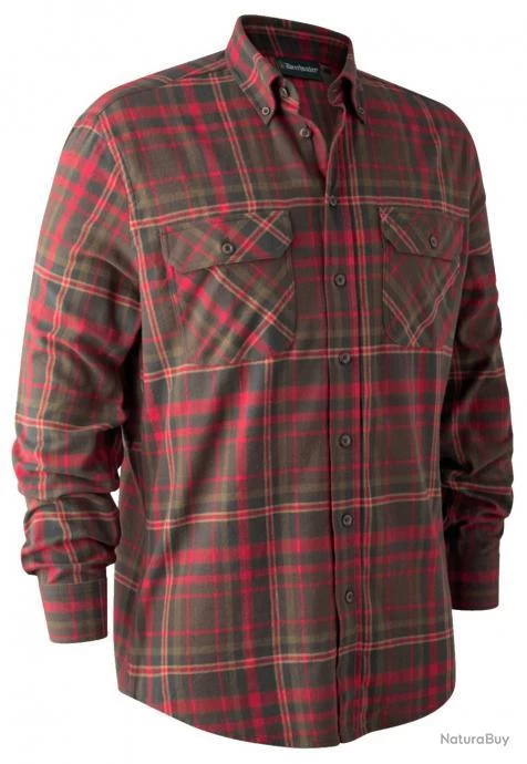 Chemise Marvin Rouge Et Marron à Carreaux Deerhunter Carreaux 41/42