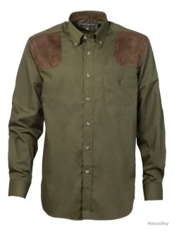 Chemise De Chasse Percussion Marcilly Kaki