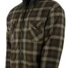 Chemise Polaire Carreaux Verte Sherpa Avec Capuche TREELAND