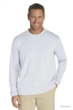 Coolibar Tee Shirt à Manches Longues Anti Uv Pour Hommes Blanc Blanc Men