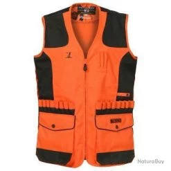 GILET TRAQUE ET POSTE PERCUSSION STRONGER ORANGE TAILLE S