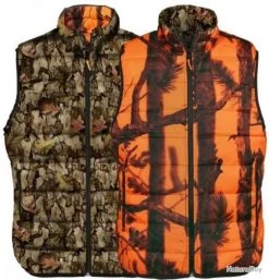 Gilet Doudoune De Chasse Sans Manches Réversible PERCUSSION Taille M