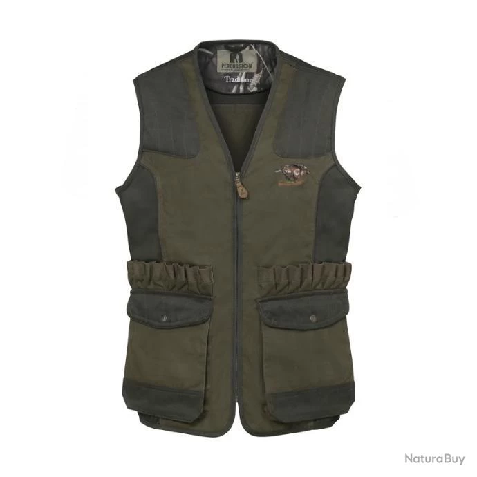 Gilet Percussion Tradition Broderie Sanglier - TAILLE 2XL 1 Gilet Percussion Tradition Broderie Sanglier - TAILLE 2XL