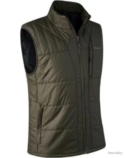 Deerhunter Gilet Chauffant Matelassé Heat Couleur Olive.