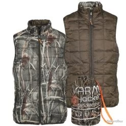 Gilet Réversible Percussion Warm Marron Et GhostCamo Wet TAILLE L