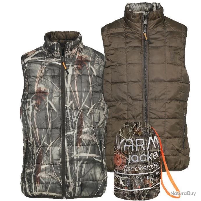 Gilet Réversible Percussion Warm Marron Et GhostCamo Wet TAILLE L 1 Gilet Réversible Percussion Warm Marron Et GhostCamo Wet TAILLE L