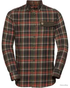 Chemise Légère En Flanelle Eifel (Couleur: Olive/ Rouille, Taille: XXL)