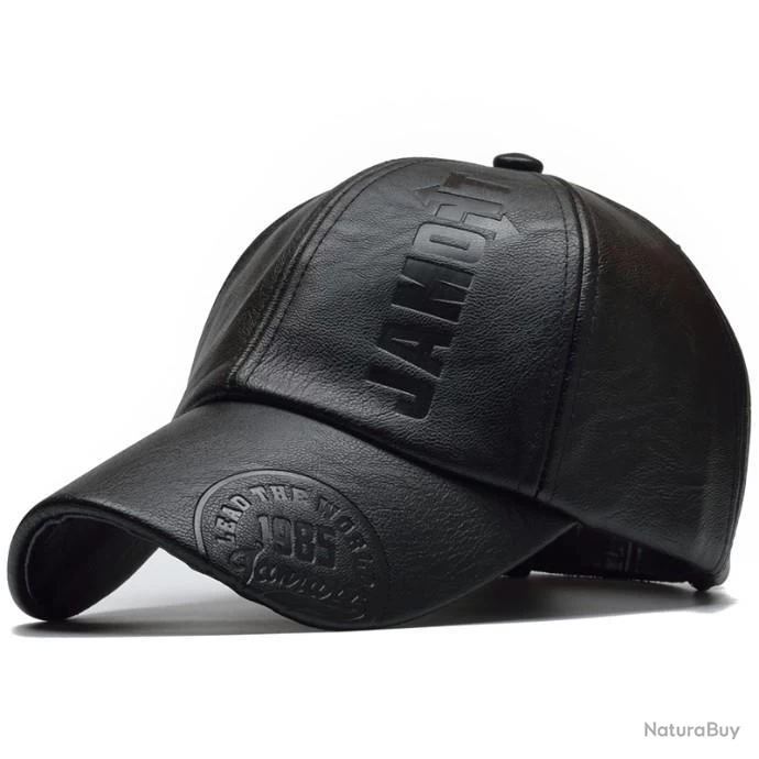 PROMOTION : SUPERBE CASQUETTE CUIR PU COULEUR NOIRE 1 PROMOTION : SUPERBE CASQUETTE CUIR PU COULEUR NOIRE