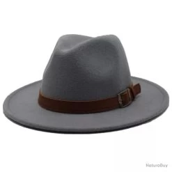 PROMOTION : SUPERBE CHAPEAU DE CHASSE FEUTRÉ GRIS