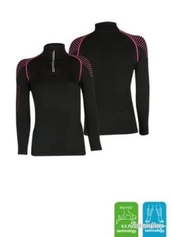 Sous Vêtement Technique LENZ 3.0 Zippé. Manches Longues. Women Noir