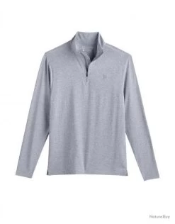Sweet Shirt Anti UV Avec Zip Quart Pour Homme Sonora Gris Gris