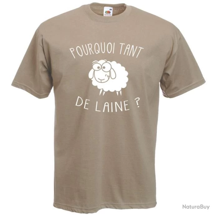 FRUIT OF THE LOOM T-SHIRT Drôle Blague Humour - POURQUOI TANT DE LAINE ? - Idée Cadeau Noël Anniversaire - Paix ! 1 FRUIT OF THE LOOM T-SHIRT Drôle Blague Humour - POURQUOI TANT DE LAINE ? - Idée Cadeau Noël Anniversaire - Paix !