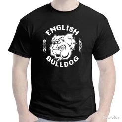 FRUIT OF THE LOOM T-SHIRT ENGLISH BULLDOG - Bull Dog Anglais Molosse Chien British Idée Cadeau Fête Anniversaire Noël