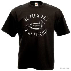 FRUIT OF THE LOOM T-SHIRT Humour Drôle - JE PEUX PAS J'AI PISCINE Blague Idée Cadeau Anniversaire Noël Pote Collegue