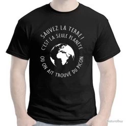 FRUIT OF THE LOOM T-SHIRT - SAUVEZ LA TERRE ! C'EST LA SEULE PLANÉTE OÙ ON AIT TROUVÉ DU PICON - Humour Idée Cadeau
