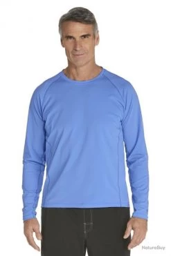 T-Shirt Manches Longues Anti Uv Pour Hommes - Surf Blue 40 (M)