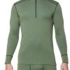 T-Shirt Merinos XTREME Manches Longues Col Zippé Homme, Thermowave M Kaki