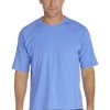 T-Shirt De Bain Manches Courtes Pour Hommes - Bleu Clair 40 (M)