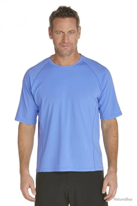 T-Shirt De Bain Manches Courtes Pour Hommes - Bleu Clair 40 (M) 1 T-Shirt De Bain Manches Courtes Pour Hommes - Bleu Clair 40 (M)