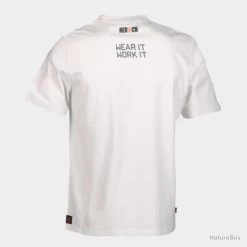 T Shirt à Manches Courtes 100 Coton Jersey Pré Rétréci HEROCK Callius Blanc