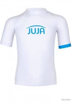 T-shirt Anti-UV Pour Enfants - Manches Courtes Solid Blanc, JUJA Blanc 122-128cm
