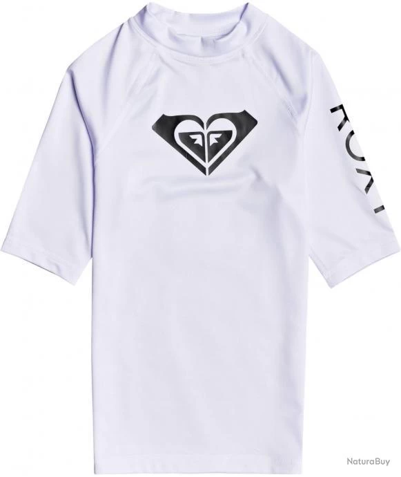 Roxy T-shirt De Anti-UV De Bain Pour Jeune Fille - Whole Hearted - Blanc Blanc 140 Cm/M 1 Roxy T-shirt De Anti-UV De Bain Pour Jeune Fille - Whole Hearted - Blanc Blanc 140 Cm/M