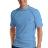T Shirt De Bain Anti UV Pour Homme Bleu Bleu