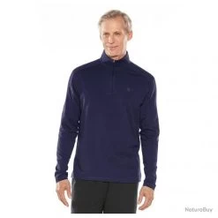 T-shirt De Plage Anti-UV Pour Hommes Bleu , Coolibar M Bleu